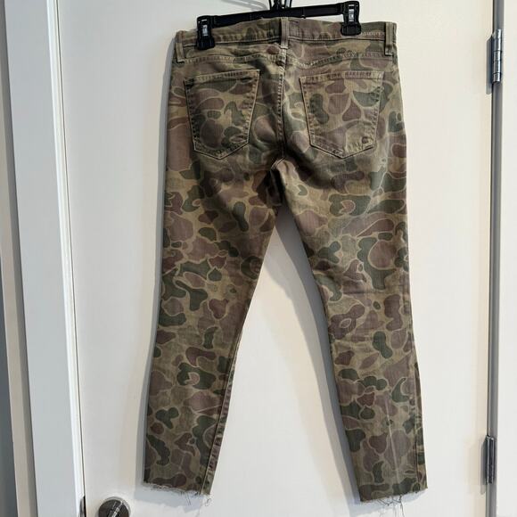 Current Elliott Camo Pants Brown Zip Fly Pockets Mid Rise Ankle Sz 28 Women's - Picture 3 of 4